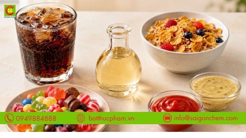 Các nhóm thực phẩm có thành phần High Fructose Corn Syrup 55%